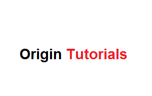 Origin Tutorials