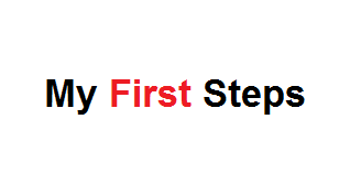 My First Steps